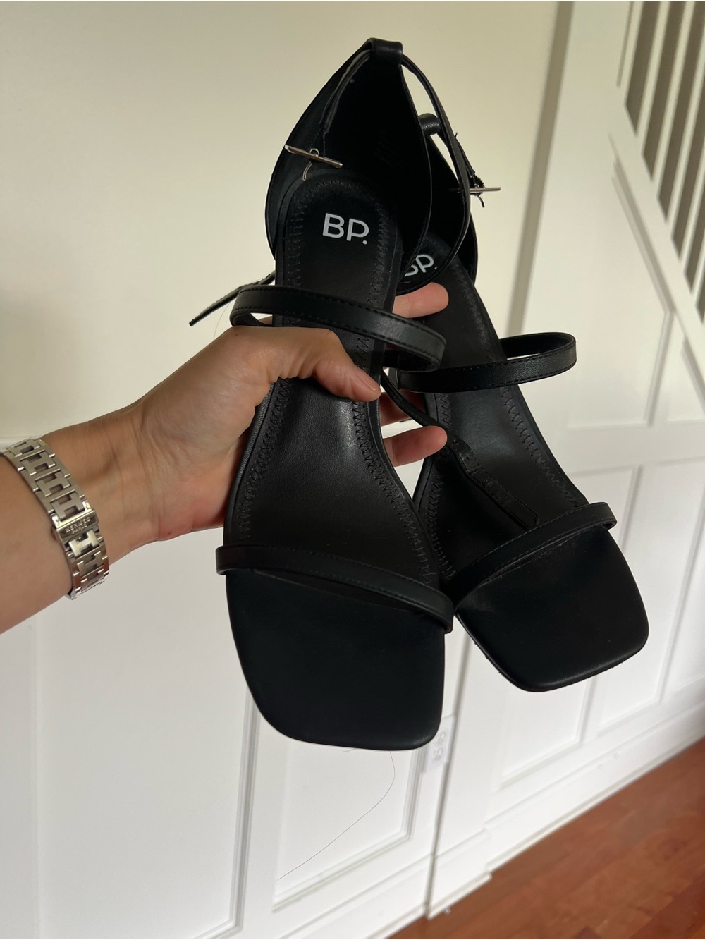BP square toe heels black 8